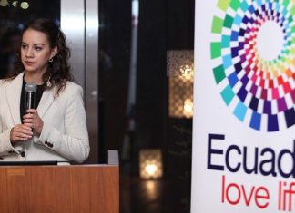 Promoción comercial del Ecuador en Shanghái.