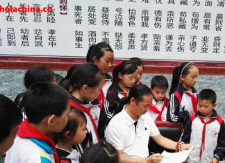 Pintores chinos financian educación de niños con donación de sus obras