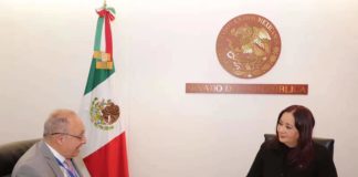 Dr. Efren Calvo en reunión con el Senado de México